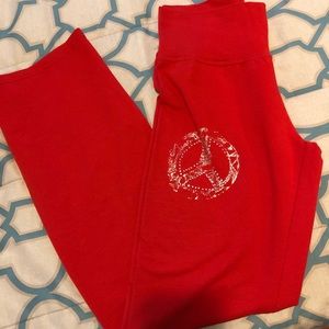 Red Yoga cropped Pants